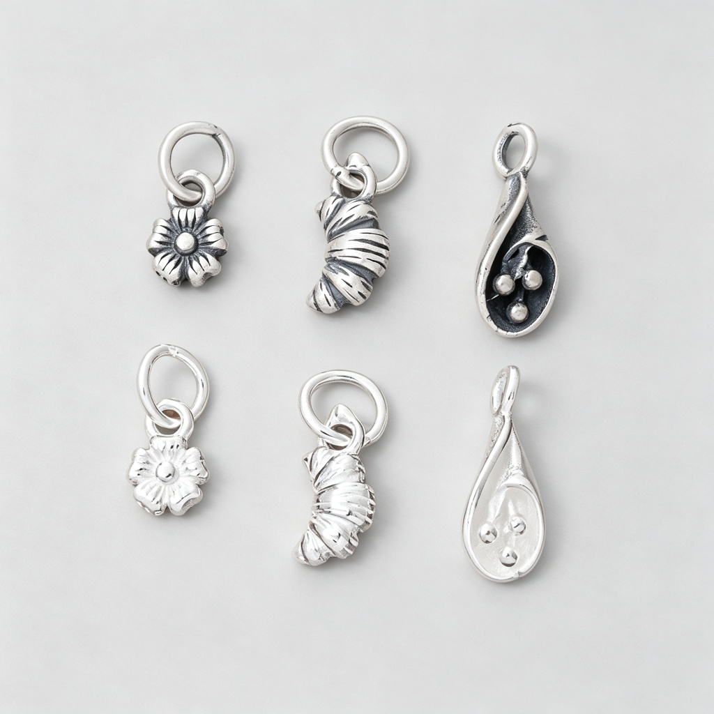 Jewelry Making In La - Liontin kecil perak 925, desain retro