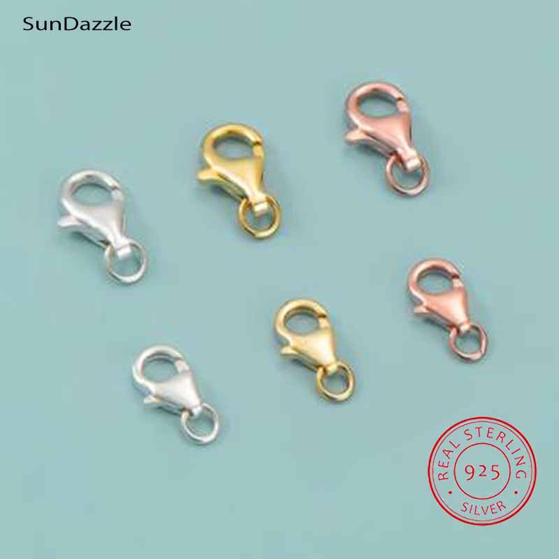 Lobster Clasp Silver - 2 pcs Gesper Lobster Asli Perak