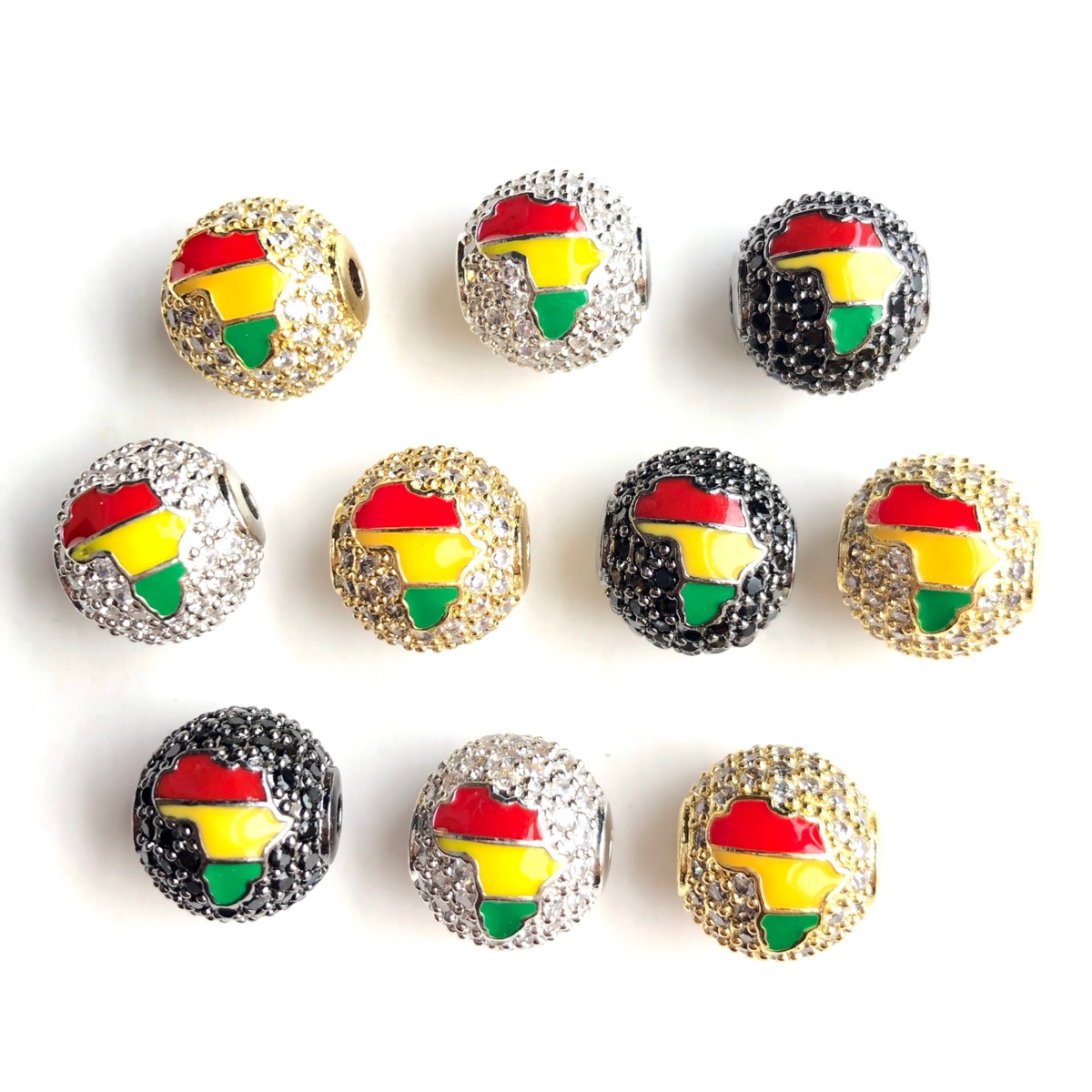 6 buah manik-manik bola bundar - Jewelry Making History ulasan dan harga