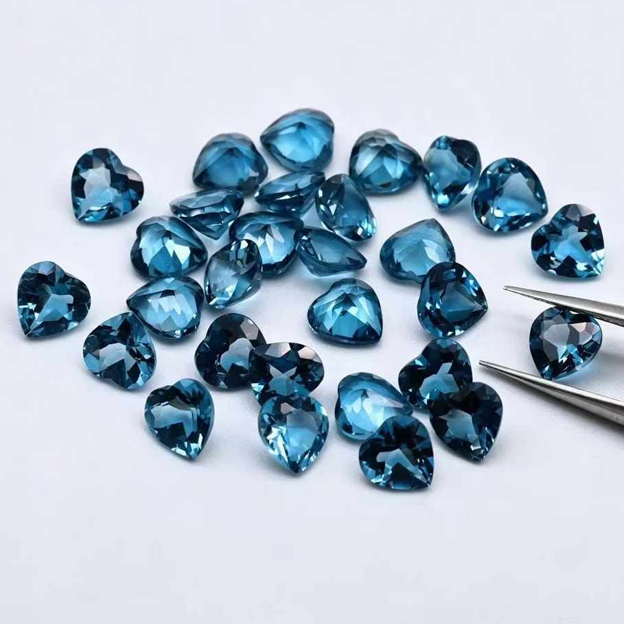 Batu Topaz London Blue Natural - Jewelry Making London ulasan dan harga
