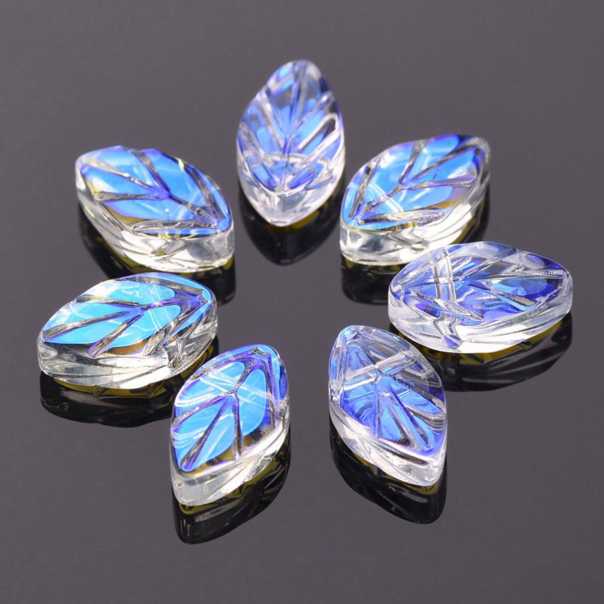 20 buah 11x7mm bentuk daun Ova - Jewelry Making Drill ulasan dan harga
