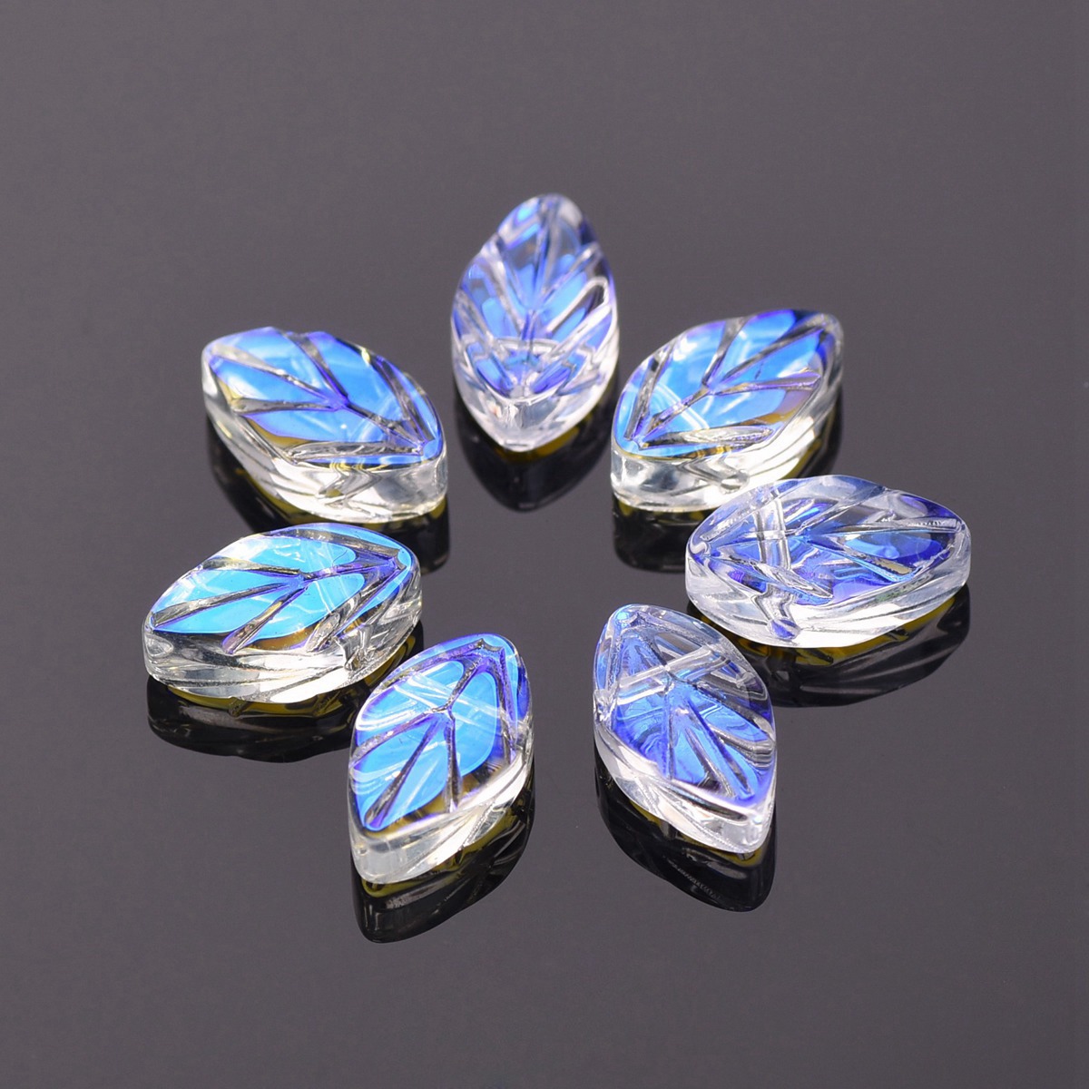 20 buah 11x7mm bentuk daun Ova - Jewelry Making Drill ulasan dan harga